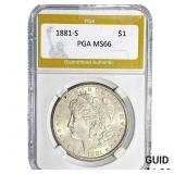 1881-S Morgan Silver Dollar PGA MS66
