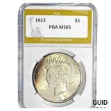 1923 Silver Peace Dollar PGA MS65