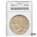 1926-D Silver Peace Dollar ANACS MS61