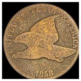1858 Copper-Nickel Flying Eagle Cent NICELY  CIRC