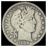 1908-S Silver Barber Half Dollar NICELY  CIRCULAT