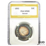1892 Barber Half Dollar PGA MS66