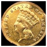 1874 $3 Gold Indian Princess Head HIGH GRADE