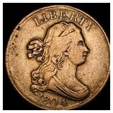 1804 Copper Half Cent ABOUT UNCIRCULATED
