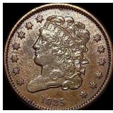 1835 Braided Hair Half Cent NEARLY  UNCIRCULATED