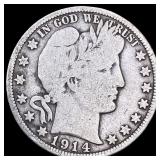 1914 Barber Half Dollar LIGHTLY CIRCULATED