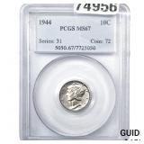1944 Mercury Silver Dime PCGS MS67