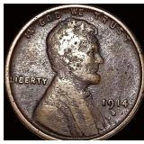 1914-D Bronze Lincoln Wheat Cent LIGHTLY  CIRCULA
