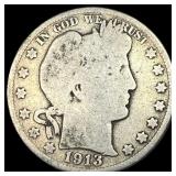 1913 Barber Half Dollar NICELY CIRCULATED