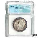 1834 Capped Bust Half Dollar ICG AU55