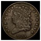 1834 Copper Half Cent NEARLY UNCIRCULATED