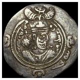 628 Sasanian Khosrow II 590-628 Silver Drachm NEA