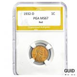 1932-D Wheat Cent PGA MS67 Red