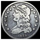1834 Capped Bust Silver Quarter LIGHTLY  CIRCULAT