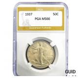 1937 Walking Liberty Half Dollar PGA MS66