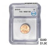2010-D Lincoln Shield 1C ICG MS67 RD
