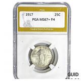 1917 Standing Liberty Quarter PGA MS67+ FH