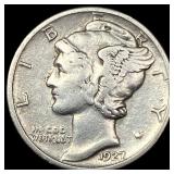 1927-D Silver Mercury Dime NEARLY  UNCIRCULATED