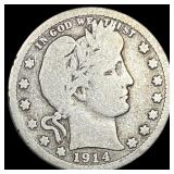 1914-S Barber Silver Quarter NICELY  CIRCULATED