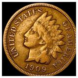 1909-S Indian Head Cent LIGHTLY CIRCULATED