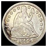 1854 Arrows Seated Liberty Dime CLOSELY  UNCIRCUL