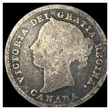 1885 Canada Silver 10 Cents NICELY CIRCULATED