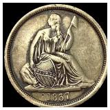 1837 Silver Seated Liberty Dime NEARLY  UNCIRCULA