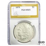 1879 Morgan Silver Dollar PGA MS65