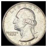 1935 Silver Washington Quarter LIGHTLY  CIRCULATE