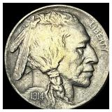 1914-D Nickel Five Cents Buffalo CLOSELY  UNCIRCU