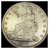 1877-S Silver Trade Dollar NEARLY  UNCIRCULATED