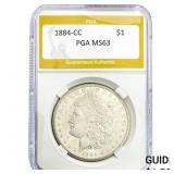 1884-CC Morgan Silver Dollar PGA MS63