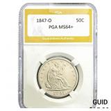 1847-O Seated Liberty Half Dollar PGA MS64+