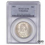 1893 Columbian Expo Half Dollar PCGS AU58