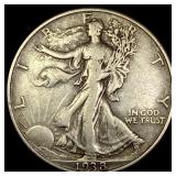 1938-D Walking Liberty Half Dollar NEARLY  UNCIRC