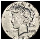1934-S Peace Silver Dollar CLOSELY  UNCIRCULATED