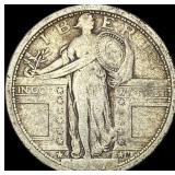 1917-D Type 1 Standing Liberty Quarter  LIGHTLY C