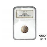 1890 Indian Head Cent NGC MS61 BN
