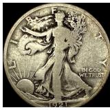 1921 Silver Walking Liberty Half Dollar  NEARLY U