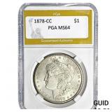 1878-CC Morgan Silver Dollar PGA MS64