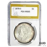 1878-S Morgan Silver Dollar PGA MS65