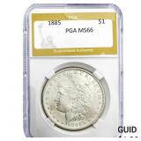 1885 Morgan Silver Dollar PGA MS66