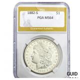1882-S Morgan Silver Dollar PGA MS64