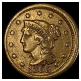1853 Braided Hair Large Cent NEARLY  UNCIRCULATED