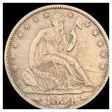 1854-O Seated Liberty Half Dollar NEARLY  UNCIRCU