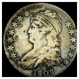 1808 Capped Bust Half Dollar ABOUT  UNCIRCULATED