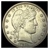 1911 Barber Silver Quarter UNCIRCULATED