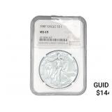 1987 Silver Eagle NGC MS69