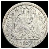 1857 Seated Liberty Silver Quarter NEARLY  UNCIRC