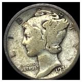 1921 Silver Mercury Dime LIGHTLY CIRCULATED